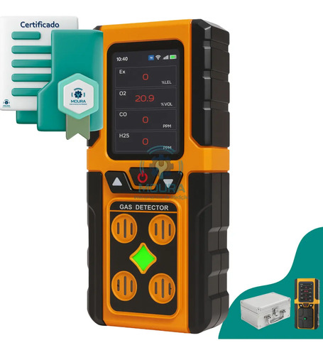 Detector de 4 Gases com Certificado de Calibração RBC – Moura Instrumentos