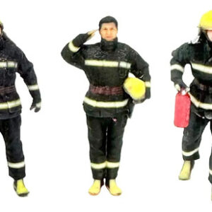 Miniaturas de Bombeiros – Kit 3 Figuras para Diorama