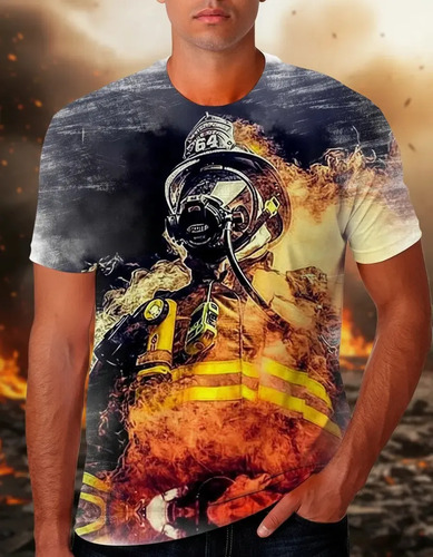 Camiseta Personalizada Fogo Bombeiro – Salvamento de Vidas