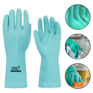 Luva Nitrílica para Proteção Química com Forro – Kit 5 pares (G)